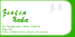 zsofia maka business card