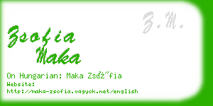 zsofia maka business card